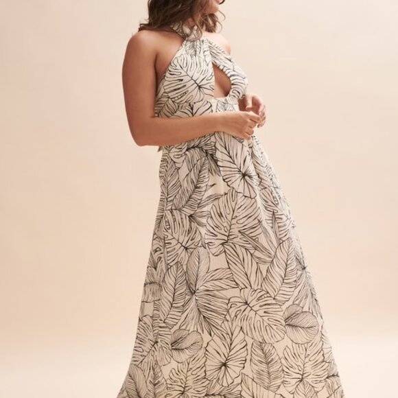NWT ELAN Natural Maxi Criss Cross Dress M - Picture 1 of 5